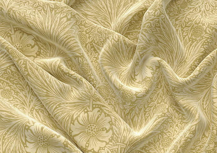 William Morris Marigold Velvet, Ochre - Roman Blind - Image 4